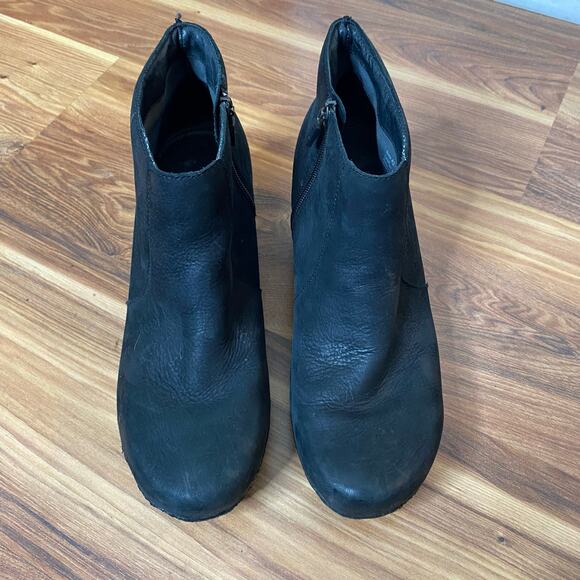 DANSKO Maria Nubuck Clog Style Ankle Boots Black Size 42 - Picture 3 of 10